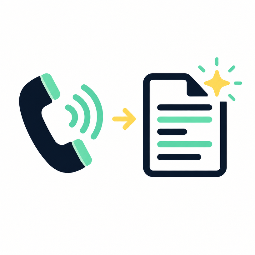AI transcription & summary of every call
